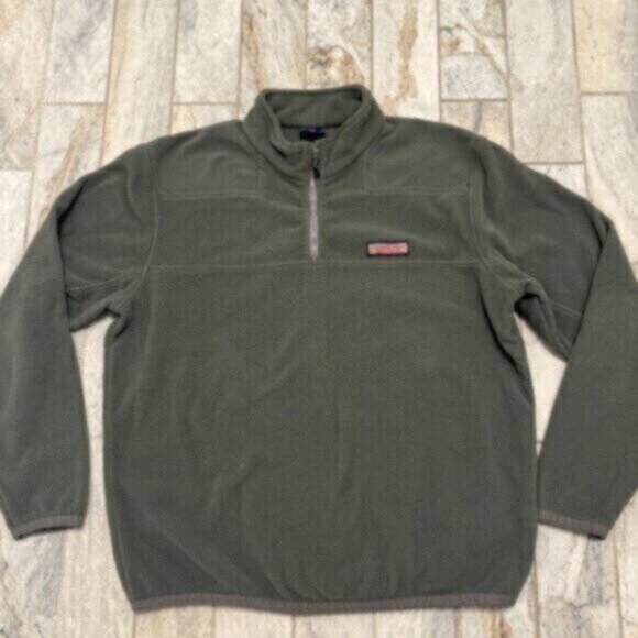 Vineyard Vines men's large gray 1/4 zip Shep fleece pullover - Picture 1 of 5